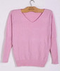 2017 Spring autumn cashmere sweaters women fashion sexy v-neck sweater loose 100% wool sweater batwing sleeve plus size pullover