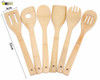 Free Shipping 2017 New Arrival 6 Pieces Bamboo Spoon Spatula Mixing Set Eco-Friendly Utensil Kitchen Wooden Cooking Tool