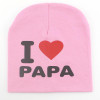 Warm Winter Autumn Newborn Crochet Baby Hat Girl Boy Cap Children Beanie Infant Cotton knitted toddlers I love papa mama print