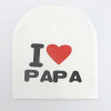 Warm Winter Autumn Newborn Crochet Baby Hat Girl Boy Cap Children Beanie Infant Cotton knitted toddlers I love papa mama print