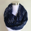 Free Shipping 2016 New Fashion White Burgundy Navy Music Note Sheet Music Piano Notes Script Print Scarves Infinity Scarf