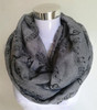 Free Shipping 2016 New Fashion White Burgundy Navy Music Note Sheet Music Piano Notes Script Print Scarves Infinity Scarf