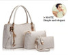 New 2016 women handbags leather handbag women messenger bags ladies brand designs bag bags Handbag+Messenger Bag+Purse 3 Sets