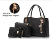 New 2016 women handbags leather handbag women messenger bags ladies brand designs bag bags Handbag+Messenger Bag+Purse 3 Sets