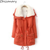 New 2016 Winter Cotton Coat Women Slim Outwear Medium-Long Wadded Jacket Thick Hooded Cotton Wadded Warm Cotton Parka Plus Size