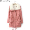 New 2016 Winter Cotton Coat Women Slim Outwear Medium-Long Wadded Jacket Thick Hooded Cotton Wadded Warm Cotton Parka Plus Size