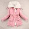 New 2016 Winter Coat Women Slim Plus Size Outwear Medium-Long Wadded Jacket Thick Hooded Cotton Wadded Warm  Cotton Parkas