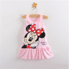 New 2016 summer children clothing girls cartoon dress sleeveless kids clothes girls princess dress size80-100