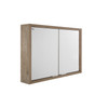 28" Medicine Cabinet Bathroom Vanity Mirror, Wall Mount, Oak, Serie Tino by VALENZUELA