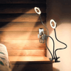 Clamp-On LED Selfie Ring Light with Cell Phone Holder
