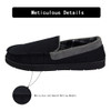Men's Leather Casual Pile Lined Microsuede Indoor Outdoor Slip On Moccasin Slippers