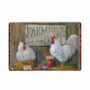 Happy Chickens Lay More Eggs Metal Sign