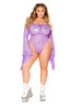 Lace Sleeve Rave Bodysuit (Multiple Colors)