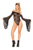 Lace Sleeve Rave Bodysuit (Multiple Colors)