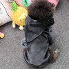 Warm Winter Dog Coat with Pom Pom Hood