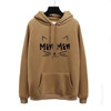 Autumn Winter Office Lady cat MEW Harajuku PINK Pullover Hoodies Women sweatshirt Thick Moletom Feminino Sudadera Mujer Clothes