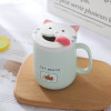 OUSSIRRO Cute Cat Ceramics Coffee Mug With Lid Large Capacity 430ml Mugs creative Drinkware Milk Tea Cups Christmas Gifts