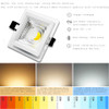 GD 4pcs COB LED Downlight Dimmable 5W 7W 10W 12W 15W COB LED Panel Light AC85-265V Recessed LED Downlights Square With Driver