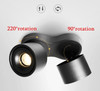 Dimmable Folding Rotating 360° LED Downlights 14W/20W/30W COB LED Ceiling Spot Lights AC85~265V LED Wall Lamps Indoor Lighting