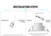 LED 4PCS Dimmable Waterproof LED Down lights 5W 7W 9W 12W 15W Downlight spot light Outdoor Ceiling Lamp For Bathroom Bulb