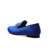 Harpelunde Wedding Shoes Men Diamond Animal Buckle Party Shoes Blue Velvet Loafers Size 7-14