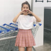 harajuku skirts womens 2017 korean summer style new plaid pleated skirt rock kawaii high waist fashion women clothing