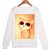 Harajuku Hoody Women Casual Hoodies Cute Cartoon Cat Print Jumper Long Sleeve O-neck Sweatshirt For Women Hooded