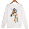 Harajuku Hoody Women Casual Hoodies Cute Cartoon Cat Print Jumper Long Sleeve O-neck Sweatshirt For Women Hooded