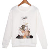 Harajuku Hoody Women Casual Hoodies Cute Cartoon Cat Print Jumper Long Sleeve O-neck Sweatshirt For Women Hooded