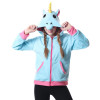 Harajuku 2018 New Fashion Cartoon Unicorn Sweatshirts Tracksuits Novelty Women Hooded Hoodies Unicornio Moletom Jacket
