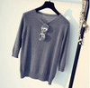 Harajuku 2017 T Shirt Women Tops Punk Bright T-shirt O-Neck 3/4 Sleeve Cute Tee Shirt Femme T-shirt Casual Tshirt for women A390