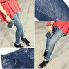 Newly Women Stretch Faux Denim Jeans Leggings  Skinny Slim Pencil Pants