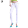 Newest Women Candy Color Casual Skinny Jeans Pencil Pants Stretchy Jeans