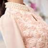 New style Women Chiffon blouse Sexy Flower Beaded lace Tops long sleeved Casual shirt Patchwork Women clothing