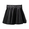 New Style NewLady Girls Faux Leather Skirt  High Waist Skater Flared Pleated Short Mini Skirt Hot Sale