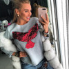 New Style in Autumn 2017 Women Winter Autumn Sequined Jumper Sweater Hooded Pullover Tops