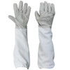 PHFU 1 Pair of Gloves with Protective Sleeves ventilated Professional Anti Bee for Apiculture Beekeeper - Black and White