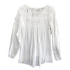 Feitong Women Chiffon Blouse 2017 Fashion Boho Lady Sexy Loose Lace Tops shirt Casual Summer White Blouses blusa feminino Hot