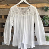 Feitong Women Chiffon Blouse 2017 Fashion Boho Lady Sexy Loose Lace Tops shirt Casual Summer White Blouses blusa feminino Hot