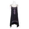 Feitong Women Dress Vintage Boho Spaghetti Strap Print Mini Dress Fashion Summer Bohemian Irregular Beach Dresses Vestidos #LY