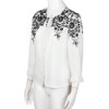 FEITONG Summer Women Long Lantern Sleeve Blouse embroidery blouse Floral Shirts Stand Collar blouses 2017#LREO