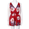 Feitong Summer Women Sleeveless Backless Playsuit Ladies Floral Printed Jumpsuit Beach Shorts Romper overalls women playsuit New