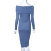 Feitong 2017 Autumn Dress For Women Long Sleeve Sexy Off Shoulder Sheath Bodycon Bandage Party Knee Dress vestido femininos Robe