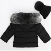 Fashion Boys Cotton Down Hooded Jacket Solid Coat Outerwear Girls Winter kids Jackets Warm Trench Thickening Children Clothing