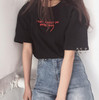 Fashion Blusas 2017 Summer Best Friends T Shirt Korean Ulzzang Harajuku Embroidery Short Sleeve T-shirts Women Casual Top Shirts