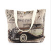 Fashion Beauty Cars Printed Canvas Bag Women Handbags Shoulder Bags Ladies Vintage Casual Tote Shopper Beach Bag bolso