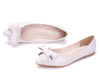 Fashion ballet flats white lace wedding shoes flat heel casual shoes pointed toe flats women wedding princess flats plus size 41