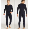 Cotton Long Johns Set 2017 MIBOER Autumn Winter Legging Men Warm Sexy V-Neck Long John For Men Long Johns Set Thermal Underwear