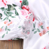 Cotton Infant Baby Girls Long Sleeve Floral Romper Peter Pan Collar Jumpsuit Sunsuit Outfits Clothing