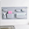 Home Storage Wall Suction Cup Plastic Storage Rack Cosmetic Toiletries Sundries Storage Holder Bathroom Organizer